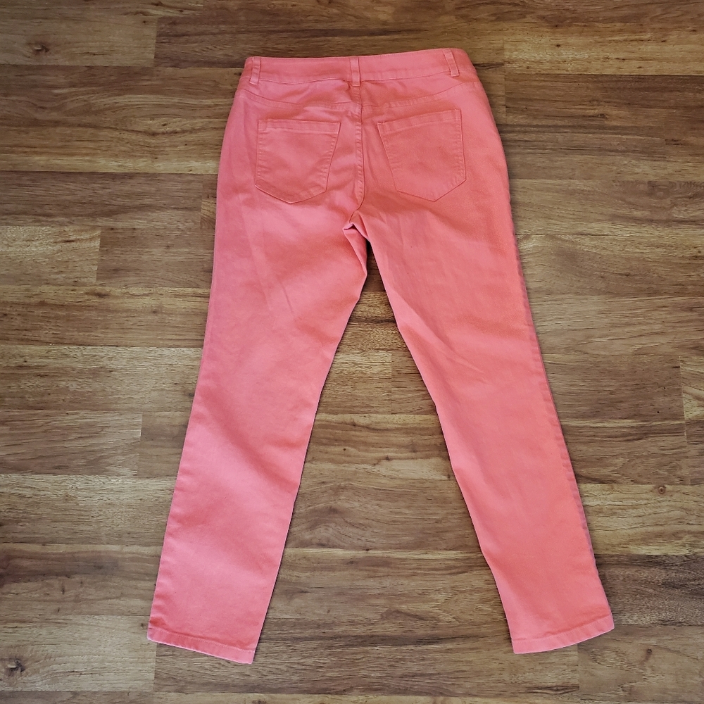 Christopher & Banks Pink Jeans Size 4 Cropped Mid Rise - Picture 4 of 8